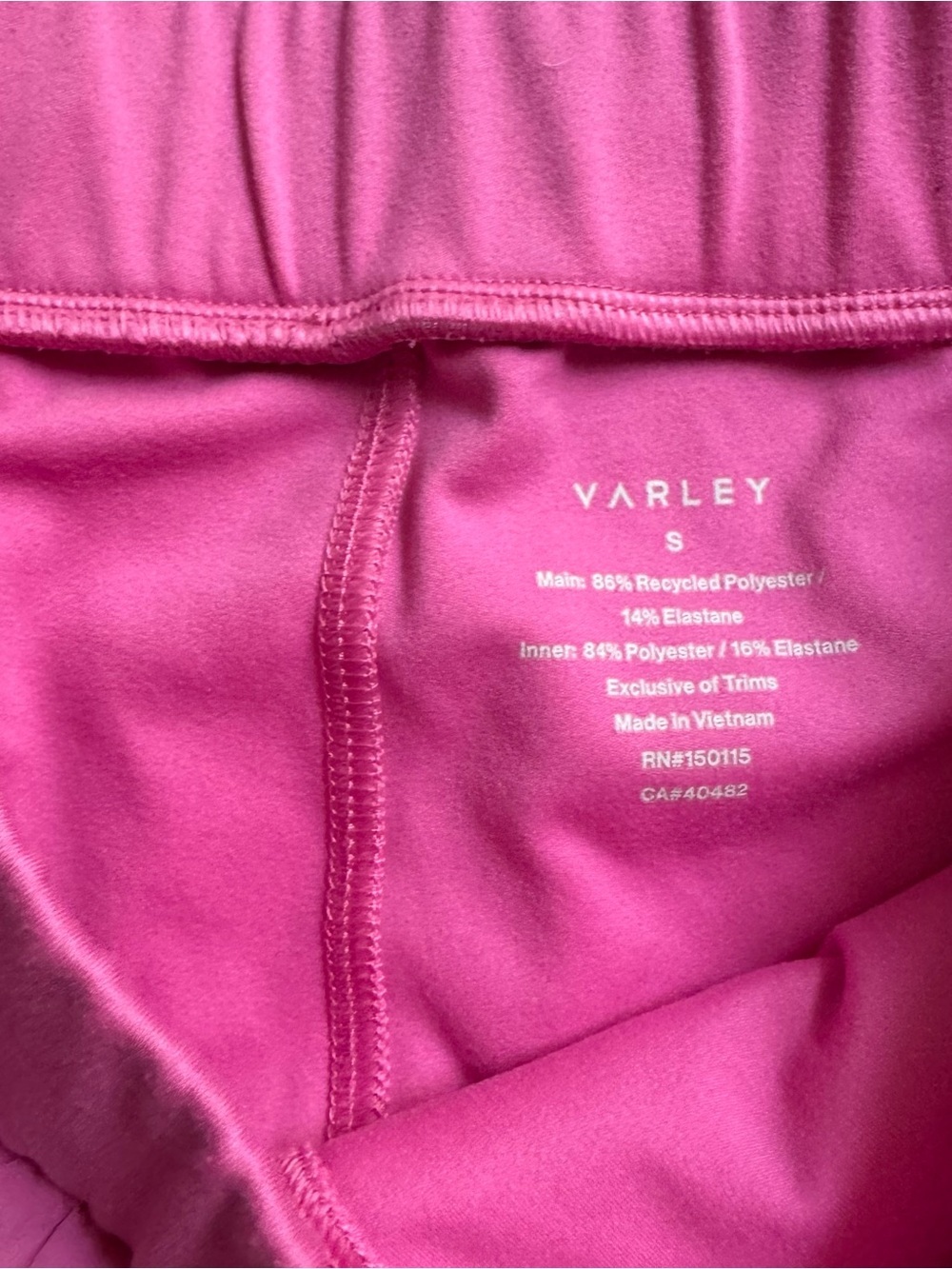 VARLEY Chase Mid Rise Tennis Skirt Skort Pink White Size Small - Picture 7 of 10